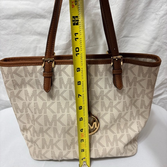 Michael Kors Beige and Tan Signature Tote - Picture 13 of 13